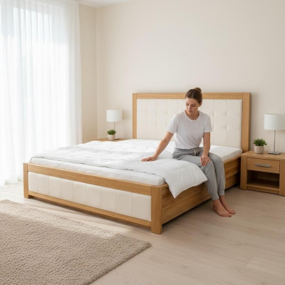 Tweepersoonsbed van hout Echt houten bed 180x200 cm Slaapkamer Massief houten bedden