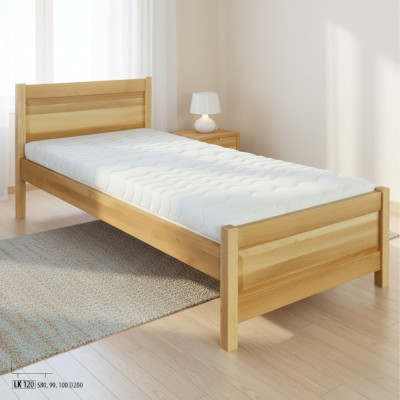 Houten bed Echt houten bed Bedden 100x200 Stijl Massief meubilair Slaapkamer Hotel