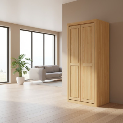 Kledingkast eiken kast massief hout slaapkamerkast kasten nieuw.