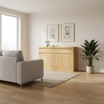 Moderne dressoir sideboard kledingkast houten dressoir handgemaakt massief hout