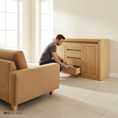 Ontwerper dressoir zijdelings laag plank kledingkast plank voor woonkamer massief hout
