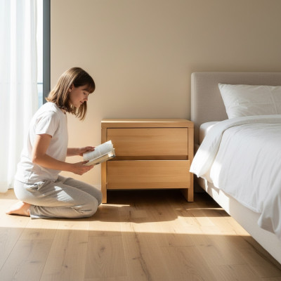 Ontwerp van massief houten nachtkastjes Echte houten massief houten console-tafels