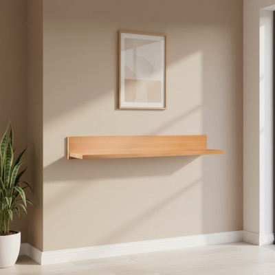 Houten boekenplank, handgemaakte plank voor thuis en kantoorinrichting.