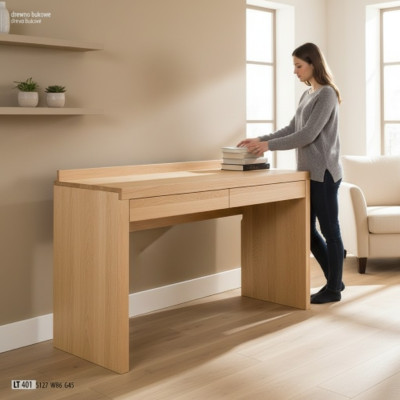 Schrijftafel Kaptafel Console tafel Tafel Echt hout Massief meubilair Make-up