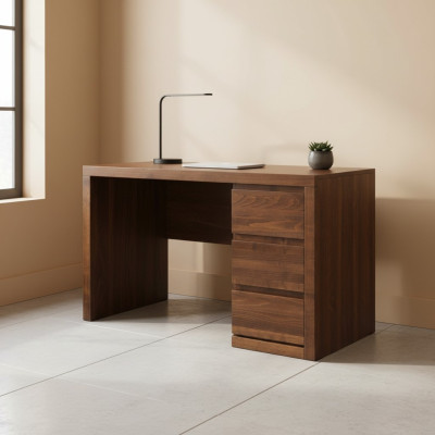 Schrijftafel Houten tafel Computertafel Kantoorbureau Tafel Kantoormeubilair Tafels Massief hout