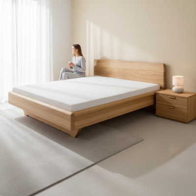 Ontwerp massief houten bed 180x200 bedden eiken houten bedden slaapkamer bedframe