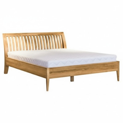 Houten bed tweepersoons bed echt hout slaapkamer hotel bedden 180x200cm eiken nieuw
