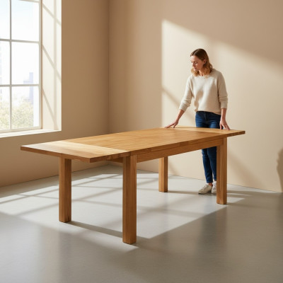 Echt hout massief tafel 180x90cm eiken massief houten eettafel meubels