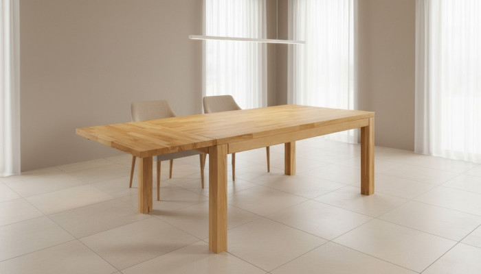 Eettafel Massief Tafel Echt Hout Tafels Eiken Eetkamer Massief 180x90cm Gemaakt in EU