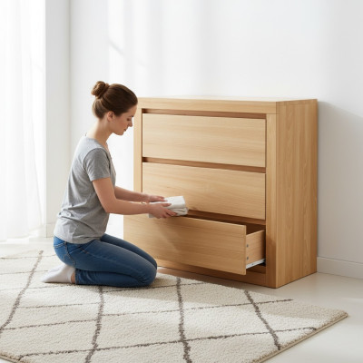 Kommode Ontwerp Lowboard Dressoir Dressoir Kast Echt Hout Nieuwe Laden
