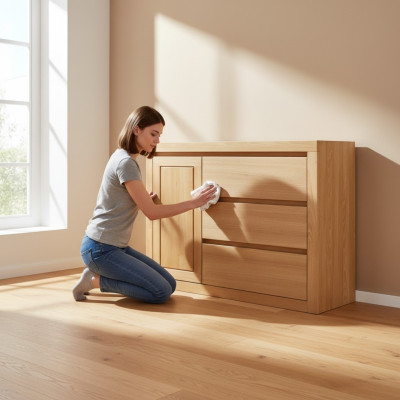 Landhuis dressoir massief houten kasten echte houten eiken 140x90cm dressoirs.