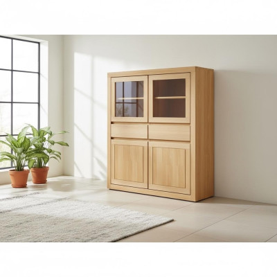 Handgemaakte commode dressoir houten commode van echt hout plank woonkamer