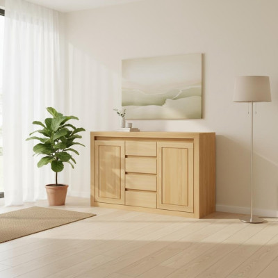 Dressoir massief houten kasten Echt hout Eik 140x90cm Ladenkast Kast