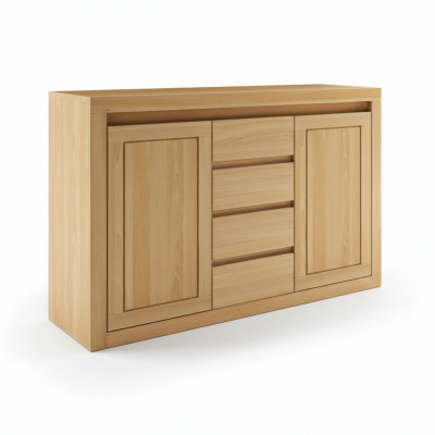 Dressoir massief houten kasten Echt hout Eik 140x90cm Ladenkast Kast