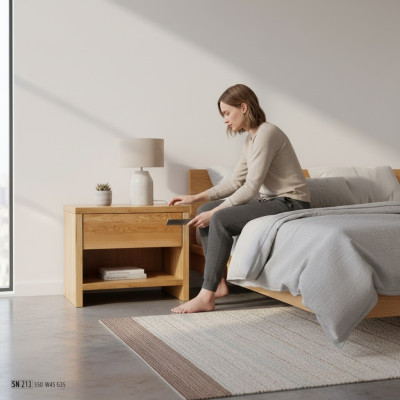 Nachtkastje nachtkastje nachtkastje 1 lade massief houten plank console eik