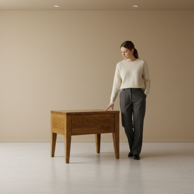 Nachtkastje Massief hout Nachtkast Nachtkastje Nachtkastje Handgemaakt Console