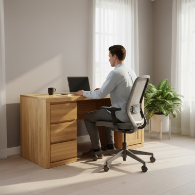 Schrijftafel Houten tafel Computertafel Massief houten bureau Bureau tafel Bureaumeubelen Tafels