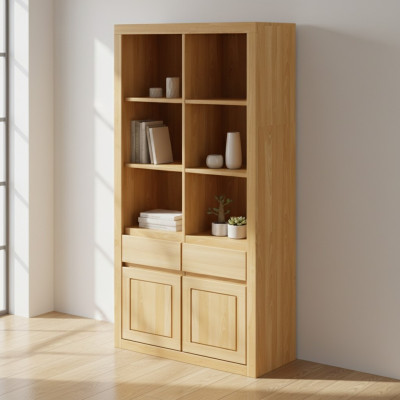 Wandkast Houten Kasten Vitrine Wandplanken Woonkamer Handgemaakt Massief hout