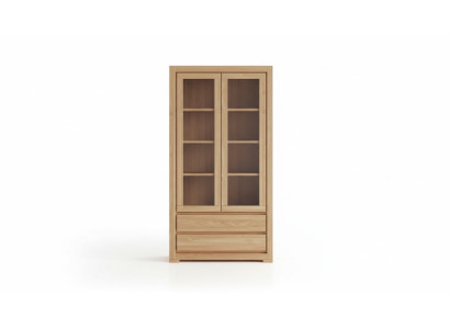 Houten vitrine woonkamerkast Massief houten kast Houten kasten Glazen vitrines Nieuw