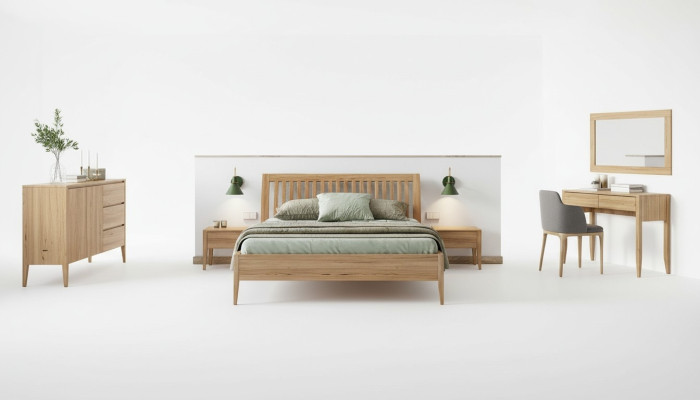 Slaapkamer houten bed Echt houten bedden Hotel 180x200 Stijl Massieve meubels