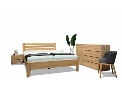 Slaapkamer houten bed Echt houten bed Hotel 180x200 Stijl Massief meubilair Bedden
