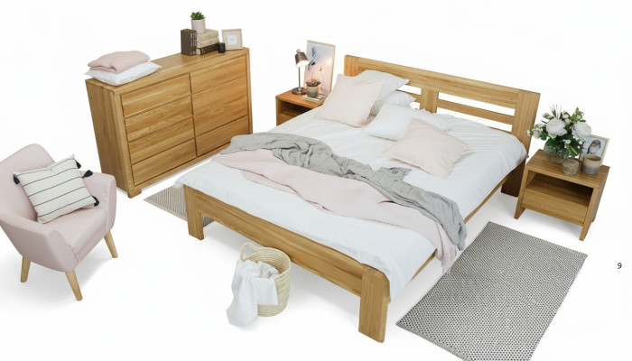 Massief houten bed 180x200 Tweepersoonsbed Beuken massief Echt houten bed Massief houten bed Nieuw