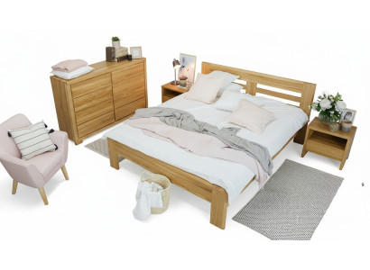 Massief houten bed 180x200 Tweepersoonsbed Beuken massief Echt houten bed Massief houten bed Nieuw