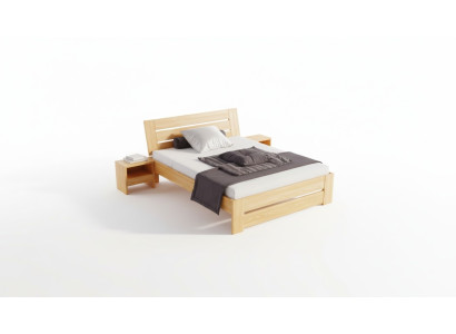 Slaapkamer meubels 3-delige set Bed Massief hout Nachtkastjes 2x Echt hout