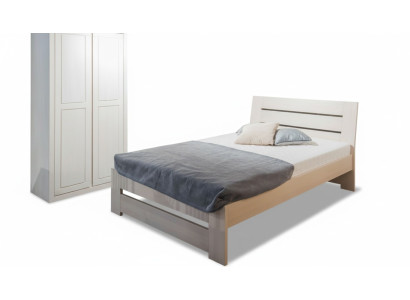 Bed Hout Massieve Bedden 100x200cm Eenpersoonsbed Massief meubilair Meubels Slaapkamer