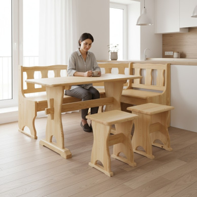 Hoekbank houten bank massieve banken keuken eethoek hoekbank meubels massief hout hout