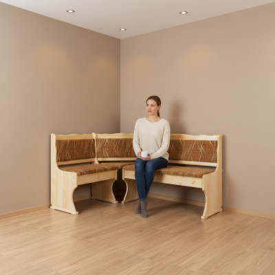 Hoekbank houten bank massieve banken keuken eetgedeelte hoekbank echt houten meubels nieuw