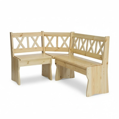 Hoekbank houten bank massieve banken keuken eetgedeelte echt houten meubels Nieuwe hoekbank