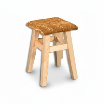 Poef Houten poef Krukje Houten krukje Massief grenen NIEUW Handgemaakt Echt hout