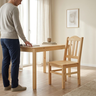 Eetkamerstoel massief houten stoel fauteuil houten meubels handgemaakt massief nieuw