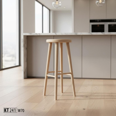 Barkruk Barkruk Barkrukken Ronde poef Houten poef Massief houten kruk