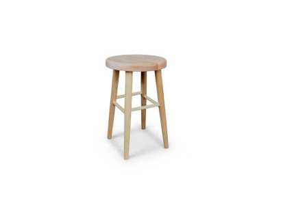 Zitkubus Kruk hoog Houten kruk Massief hout Ronde zitkubus Voetenbank Stoelen