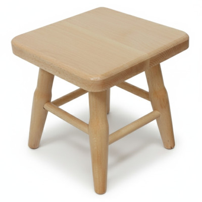 Hocker Houten krukje Kruk Massief beukenhouten stoel Zithocker Echt hout Massief Nieuw