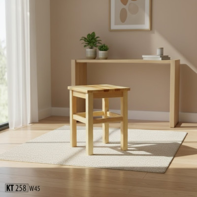 Massief houten krukje Zitkruk Echt hout Houten kruk Stoel Zitje Nieuw Bankje Nieuw