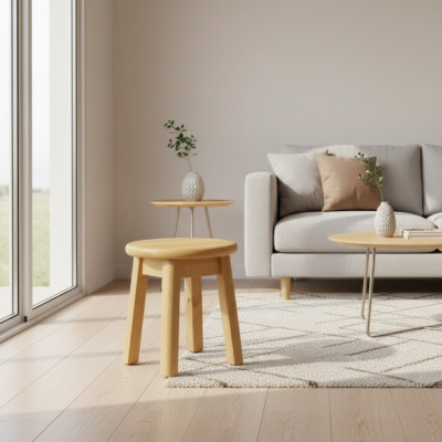 Houten kruk Zithocker Kruk Gastenkruk Massief grenen Keukenstoel Zitbank Nieuw