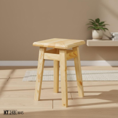 Massieve houten kruk bijzettafel natuurlijk hout houten kruk eetkamerstoel
