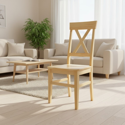Eetkamerstoel Massief houten stoel Stoel Fauteuil Stoelen Massief meubilair Hout Handgemaakt