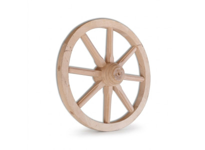 Houtenwiel Decoratiewiel Ø 40 cm whitewash spaakwiel wanddecoratie tuingravure wagenwiel