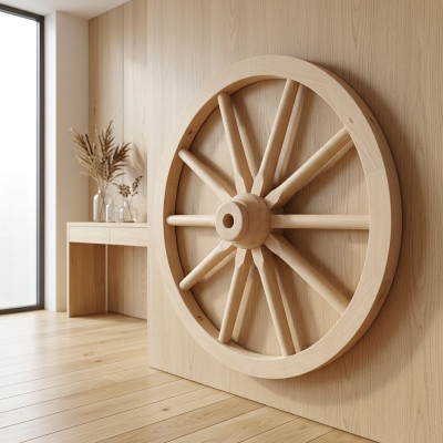Dekorad Houtwiel Ø 60 cm Spakenwiel Wagenwiel Tuingebruik Winkelgebruik Decoratie Nieuw