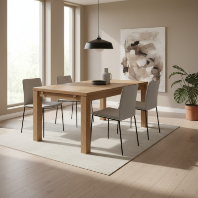 Tafel Hout 160x90cm Echt eetkamer meubilair Tafels Massieve houten meubelen Eettafels Nieuw