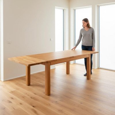 Tafel Echt hout Eiken massief hout Eettafels Massief hout 140x90cm Tafels echt hout