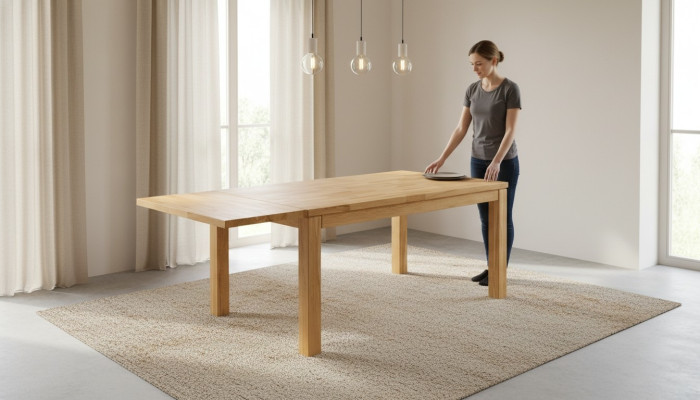 Eettafel massief echt houten tafel eiken eetkamer massief 160x90cm nieuw
