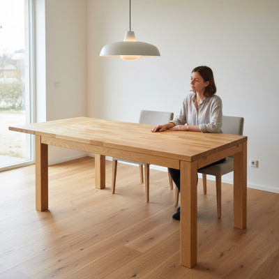 Eettafel Massief Tafel Echt Hout Tafels Eiken Eetkamer Massief 120x80cm Keuken
