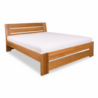 Bed dubbel bed eiken huwelijksbed houten bed 200x200 bedframe massief meubilair bedden