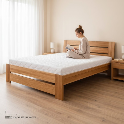 Houten bed Echt houten bed Hotel design stijl Massief 120x200 Slaapkamer