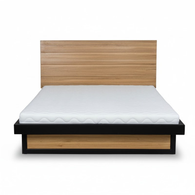 Modern bed van echt hout 160x200cm designbedden bedframe eiken stijl nieuw
